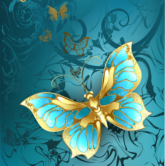 Turquoise Butterfly Card