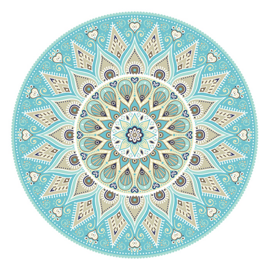 Aquamarine Mandala Card