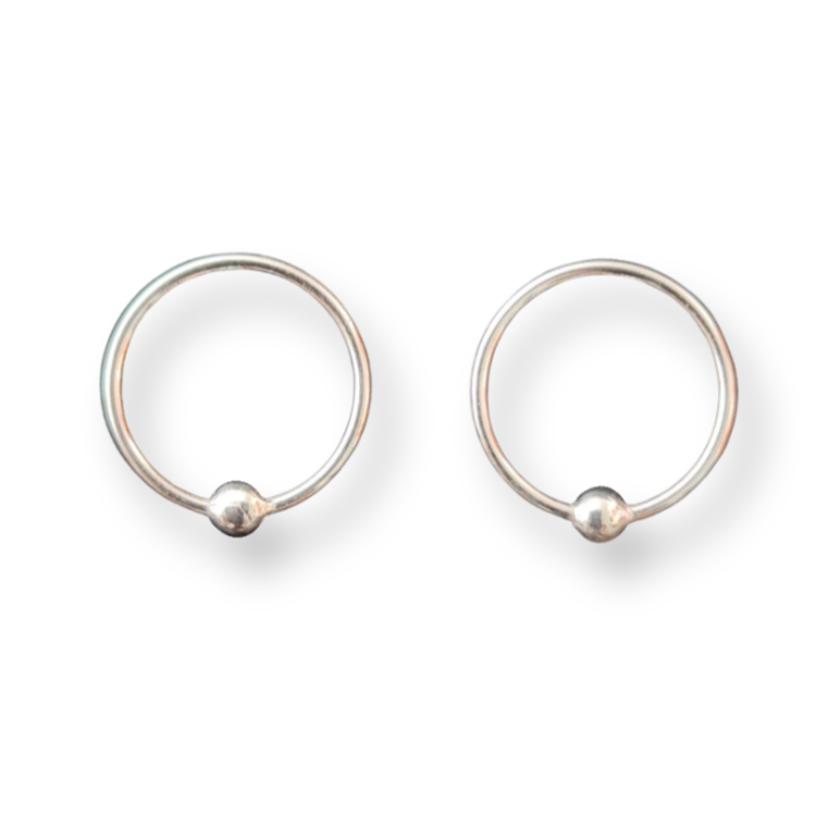 Sterling Silver Nose Rings thin with Ball