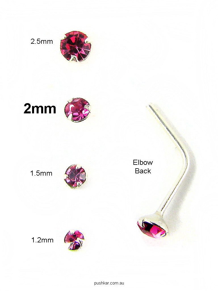 Pink Sterling Silver Stud